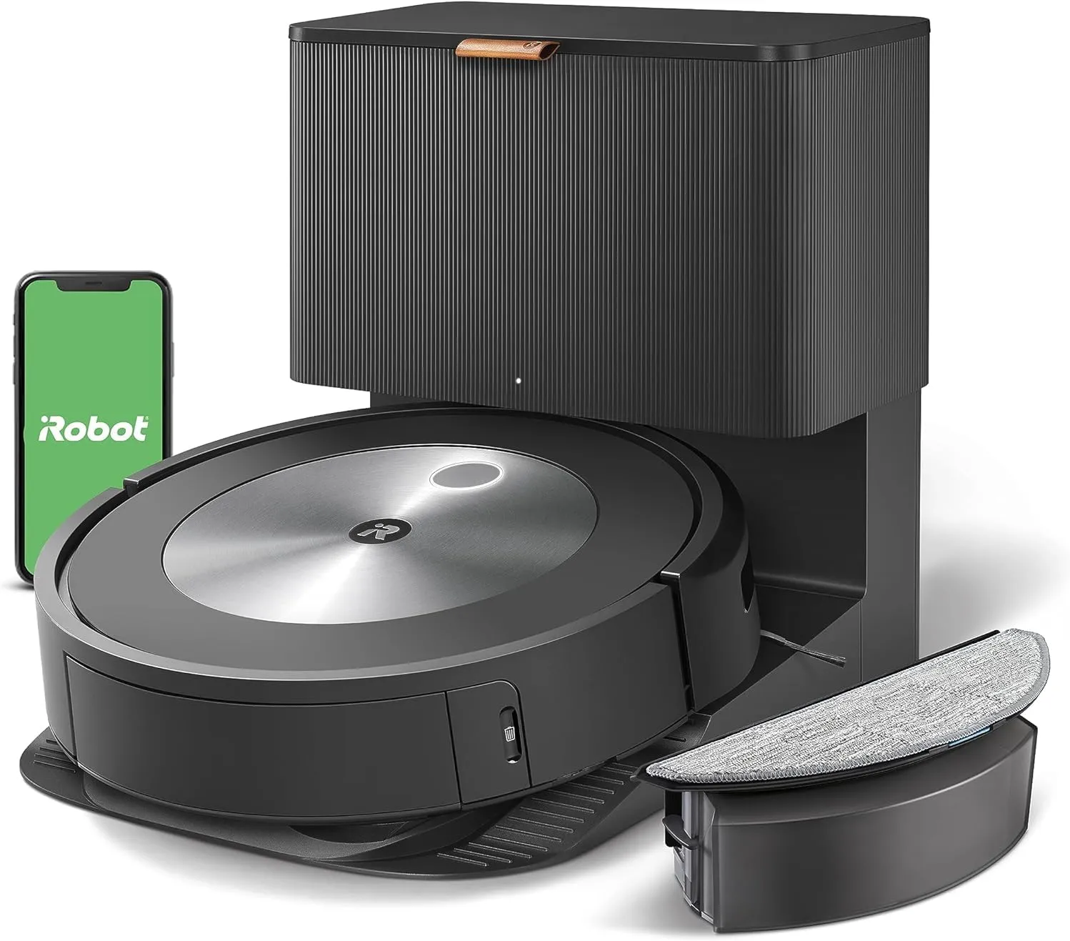 iRobot Roomba Combo j5  Self-Emptying Robot Vacuum & Mop – Identifies and Avoids Obstacles Like Pet Waste & Cords, Empties Itself for 60 Days, Clean by Room with Smart Mapping, Works with Alexa​