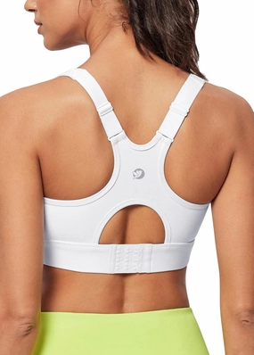 IUGA High Impact Sports Bras for Women High Support Racerback Sports Bra with Sewn-in Pads Adjustable Straps