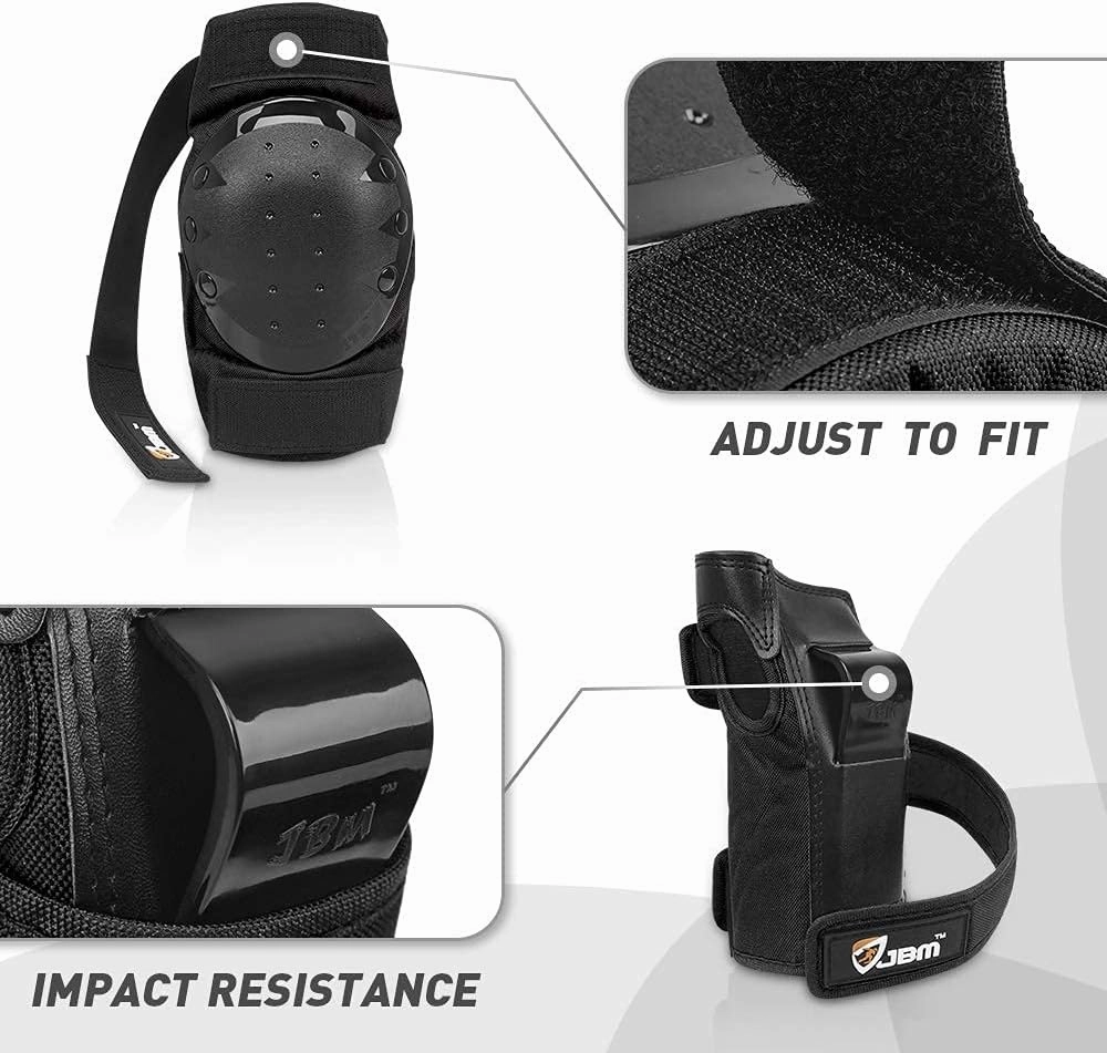 JBM Adult & Kid Skating Protective Gear Set for Beginner to Advanced, Skateboard Helmet Knee and Elbow Pads with Wrist Guards for Inline Roller Skating, Scooter, Skateboarding