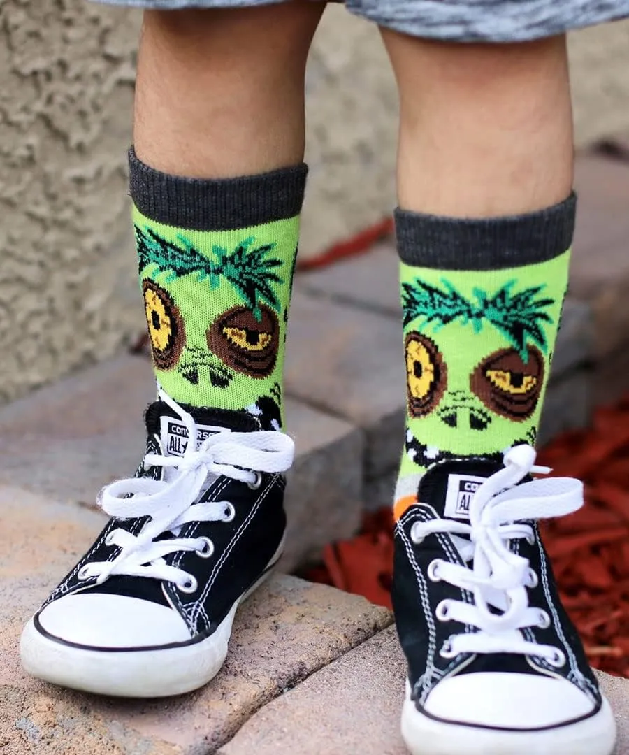 Jefferies Socks Boys' Robot Alien Zombie Fun Novelty Pattern Crew Socks 3 Pack