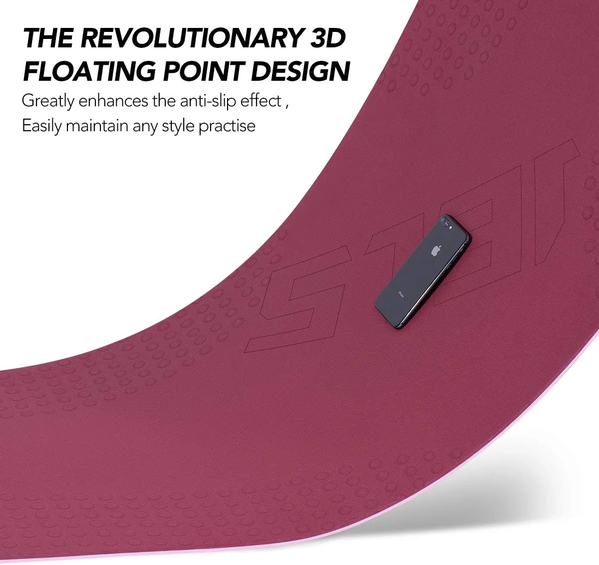 JELS Extra Thick Yoga Mat, 2/5 inch, Ergonomic 3D Non Slip Design, SGS Certified TPE Material, Yoga Mat for Men Women with Carrying Strap,Exercises Mat for Yoga, Pilates and Floor Workout(72"x26")…