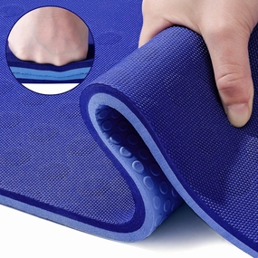 JELS Extra Thick Yoga Mat, 2/5 inch, Ergonomic 3D Non Slip Design, SGS Certified TPE Material, Yoga Mat for Men Women with Carrying Strap,Exercises Mat for Yoga, Pilates and Floor Workout(72"x26")…