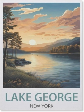Jigsaw Puzzles for Adults 1000 Piece，Lake George ， Sunset，Classic Puzzle Teens Boys Girls Puzzles for DIY Intellective Educational Game, Gift Home Decor（75x50cm）-DV70