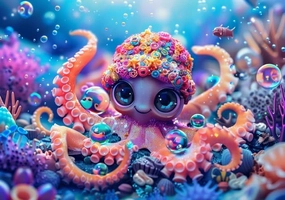 Jigsaw Puzzles for Adults 1000 Piece Octopus Beautiful Colorful Ocean Sea Creatures Fish Challenging Puzzle Animal Pet Lover Challenging Puzzles for Friends Family