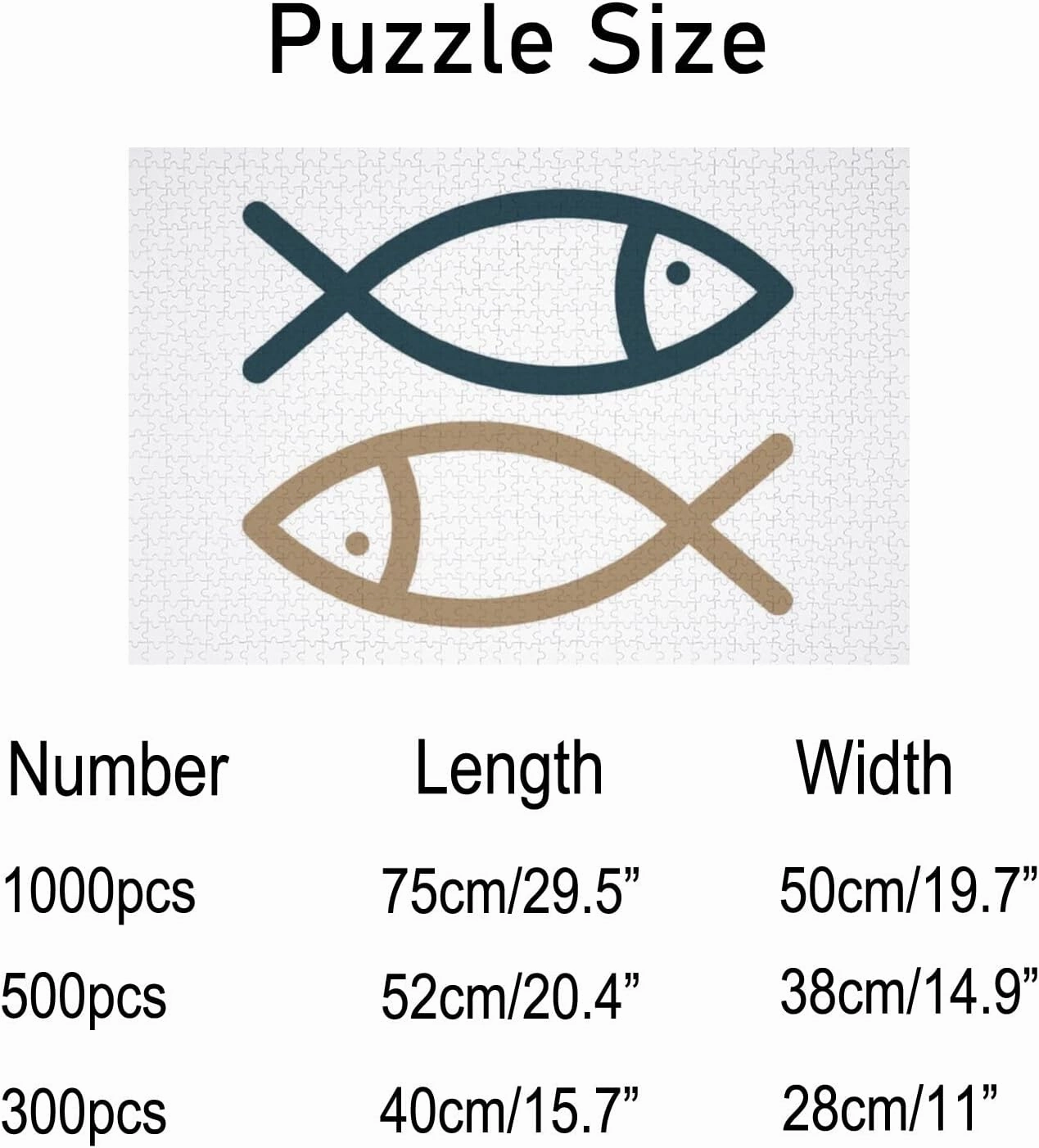 Jigsaw Puzzles Stick Figure Fish Gold BlackDIY Brain Challenge Puzzle Educational Intellectual Decompress Fun Toy for Adults Children Gifts Boys Girls Home Decor 1000 pcs