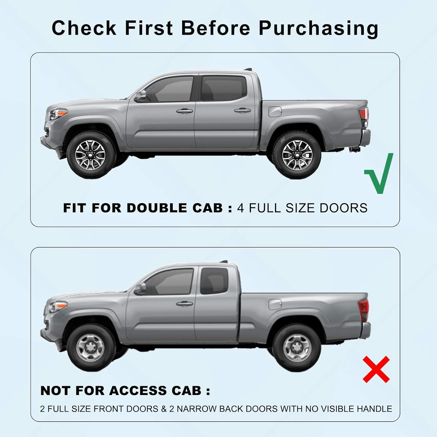 JKCOVER Premium Custom Liner Mat Accessories Compatible with Toyota Tacoma 2016 2017 2018 2019 2020 2021 2022 2023, Cup Holder, Door Pocket and Center Console Inserts 19 Pcs (Double Cab, White Trim)