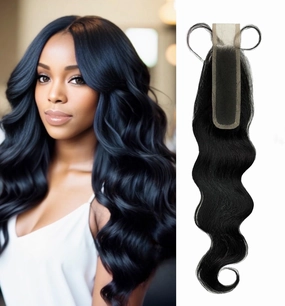 Joe Green 2x6” HD Transparent Closure with 100% Virgin Remy Human Hair Pre-Plucked Baby Hair Natural Color (2x6 Body Natural, 14 Inch (Pack of 1))