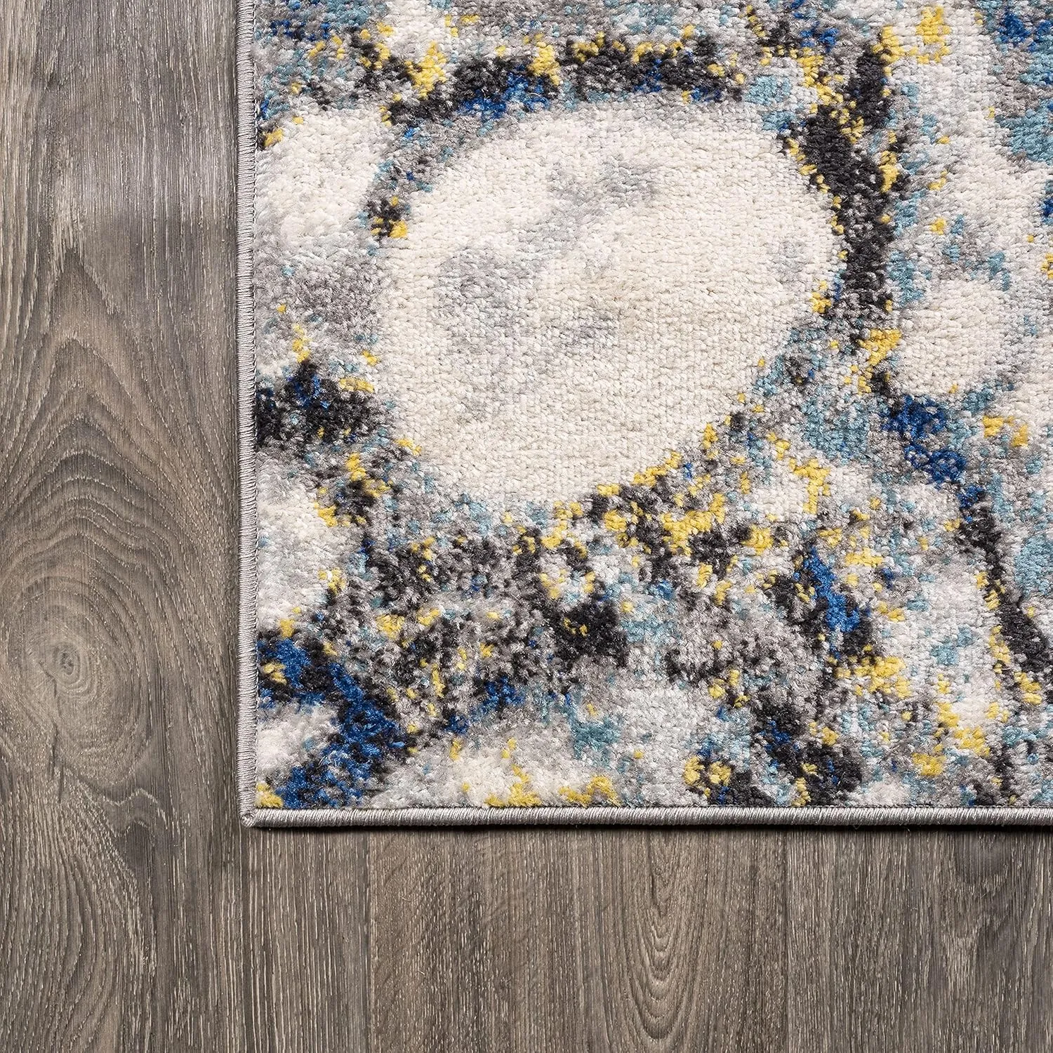 JONATHAN Y CTP113A-28 Pebble Marbled Abstract Indoor Runner Rug Bohemian Easy-Cleaning High Traffic Bedroom Kitchen Living Room Non Shedding, 2 X 8, Dark Gray/Blue