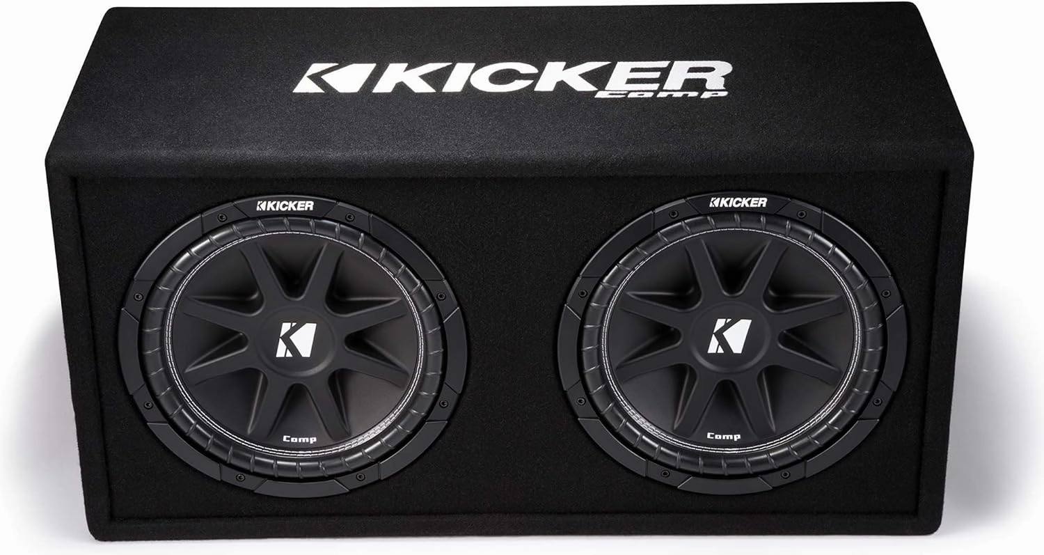 Kicker 43DC122 Dual Comp 12-inch Vented Subwoofer Enclosure 2-Ohm, RoHS Compliant