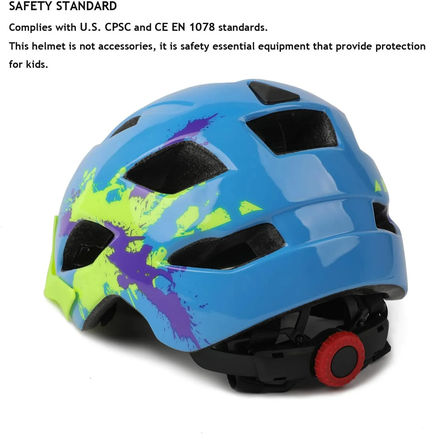 Kids Helmet, Exclusky Kids Bike Helmet Adjustable Safety Lightweight Children Bicycle Helmet for Kids Skating Cycling Scooter Boys and Girls Bicycle Helmets Ages 5-8-14