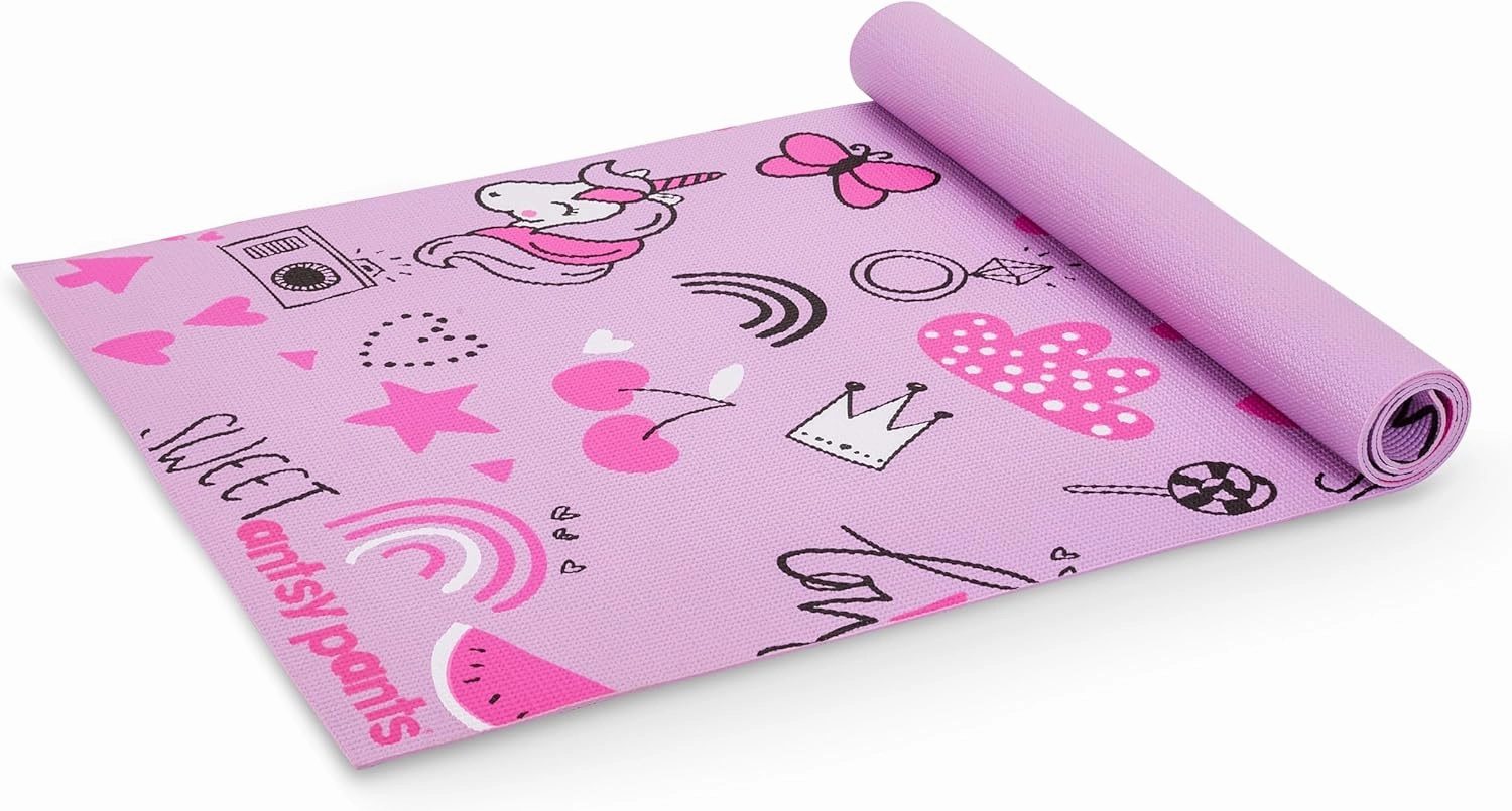Kids Yoga Mat - Yoga Mat for Kids, Yoga Mats for Home Workout, Travel Yoga Mat, Yoga Mat Non Slip, 60” x 24”, 3mm Free of Toxic Phthalates