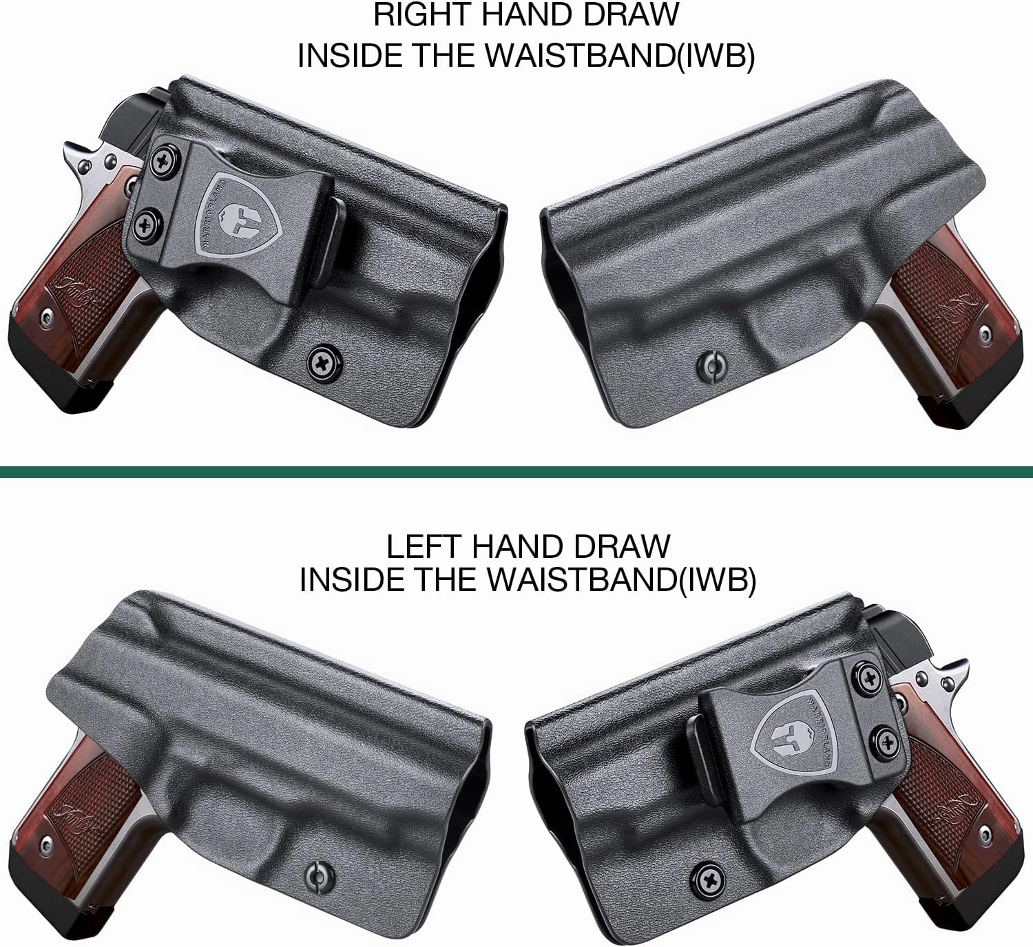 Kimber Micro 9mm Holster, IWB Kydex Holster Fits: Kimber Micro 9 Pistol - Not Fit Kimber Micro 10mm & .45, Inside Waistband Concealed Carry, Adj. Cant & 'Posi-Click' Retention, Right/Left Optional