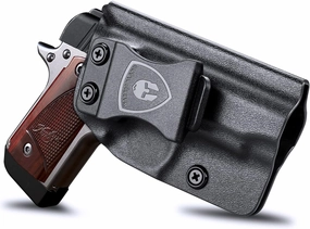 Kimber Micro 9mm Holster, IWB Kydex Holster Fits: Kimber Micro 9 Pistol - Not Fit Kimber Micro 10mm & .45, Inside Waistband Concealed Carry, Adj. Cant & 'Posi-Click' Retention, Right/Left Optional