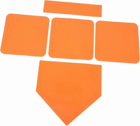 Kisangel 5pcs Rubber Baseball Softball Bases Thickened Home Plate Pitching Mat for Use Durable Training Equipment for Teams and Players