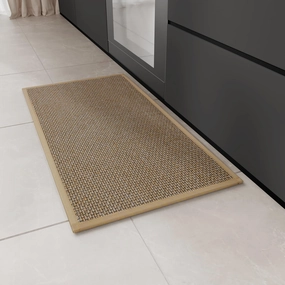 Kitchen Rug, Rubber Non Slip Kitchen Rugs Washable, Absorbent Runner Mat for Floor, Machine Washable Standing Mats for in Front of Sink, Door, Laundry, Entryway, Entrance (Brown, 30" × 17.3")