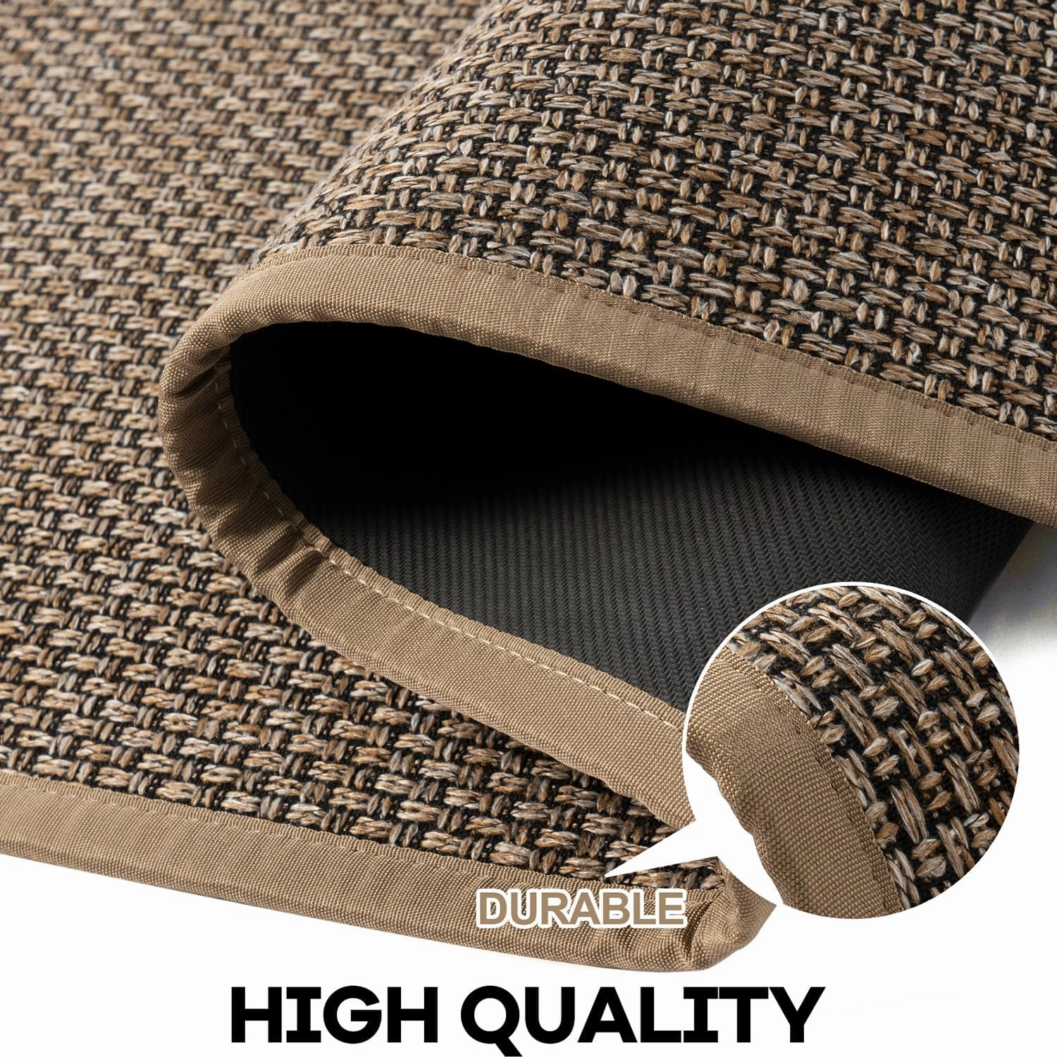 Kitchen Rug, Rubber Non Slip Kitchen Rugs Washable, Absorbent Runner Mat for Floor, Machine Washable Standing Mats for in Front of Sink, Door, Laundry, Entryway, Entrance (Brown, 30" × 17.3")