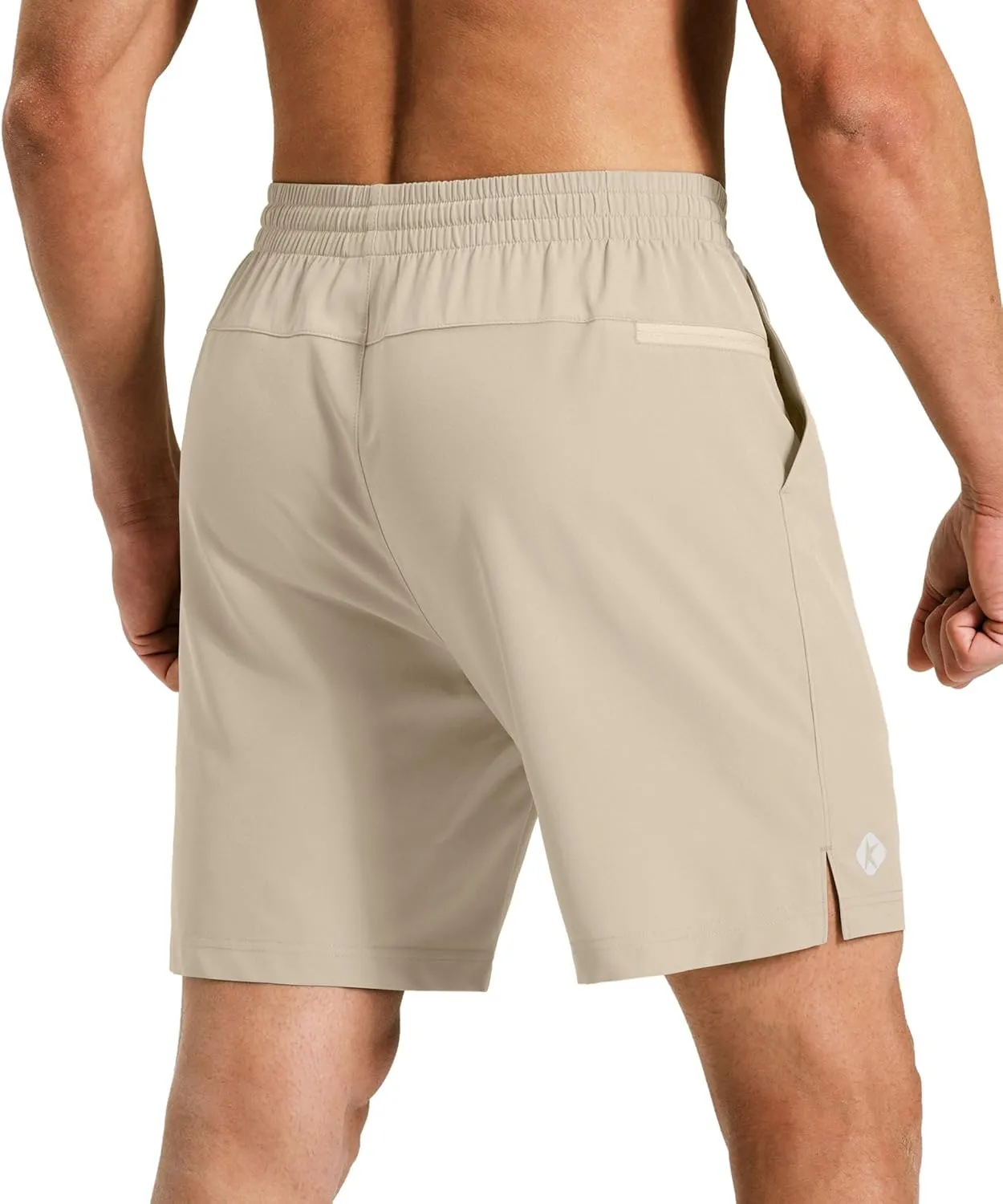 Ksmien Men's Running Shorts 7 Inch with Zipper Pockets Quick Dry Lightweight Athletic Shorts for Workout Gym Basketball