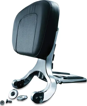 Kuryakyn Multi-Purpose Driver/Passenger Backrest Without Mount (Chrome) Compatible With 06-16 HARLEY FLHX2