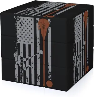 Lacrosse Flag Shirt Men Funny 3x3x3 Cube Smooth Lightweight Puzzle for Adult Graphic Printing Travel