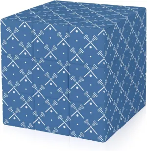 Lacrosse Pattern Funny 3x3x3 Cube Smooth Lightweight Puzzle for Adult Graphic Printing Travel
