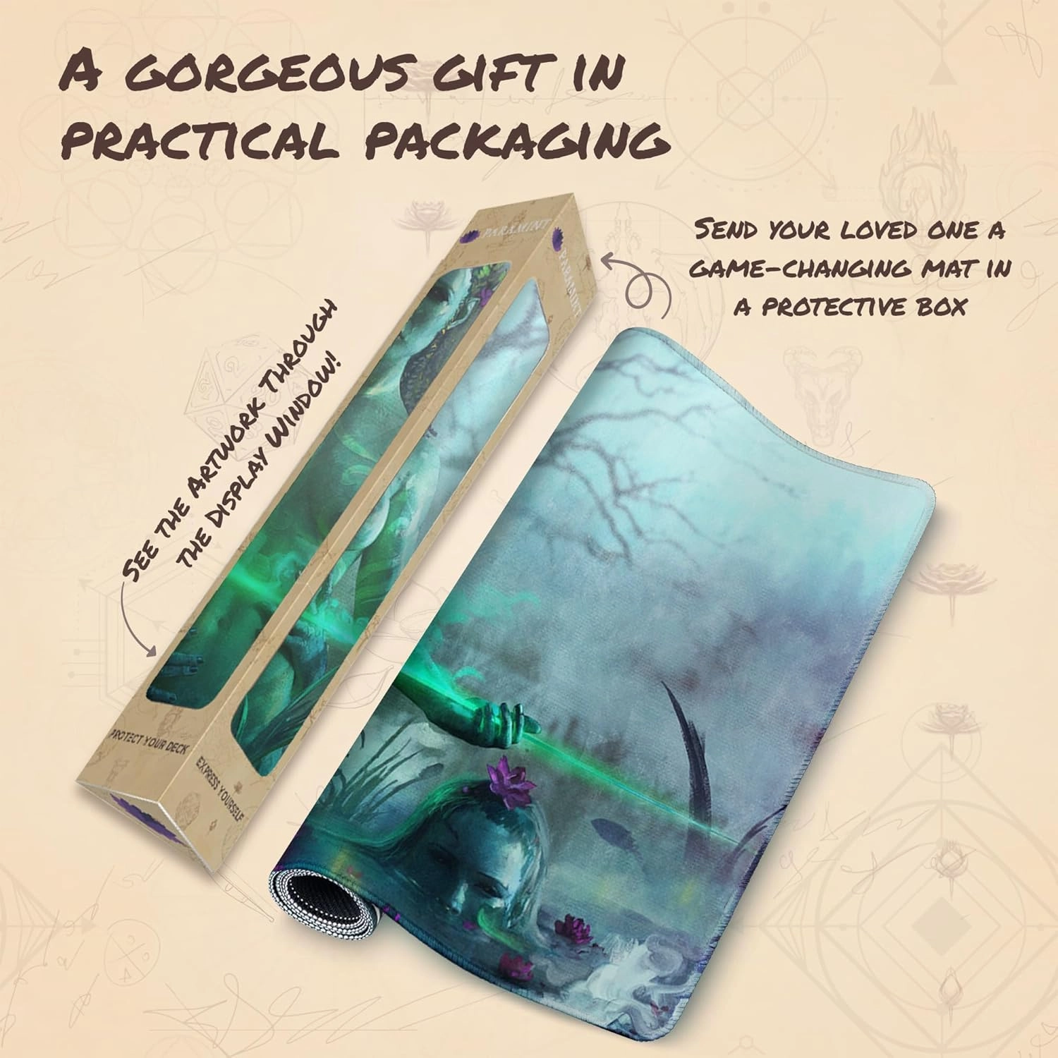 Ladies of Brocéliandes (Stitched) - MTG Playmat by Anato Finnstark - Compatible with Magic The Gathering Playmat - Play MTG, YuGiOh, TCG - Original Play Mat Art Designs & Accessories