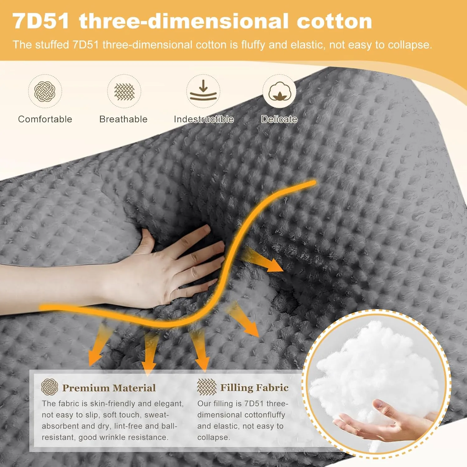 Large Triangular Headboard Wedge Pillow Soft and Supportive Headboard Backrest Positioning Support Bolster Cushion, Bed Wedge Pillow with Removable Cover(Dark Gray,Queen,59x8x20inch)