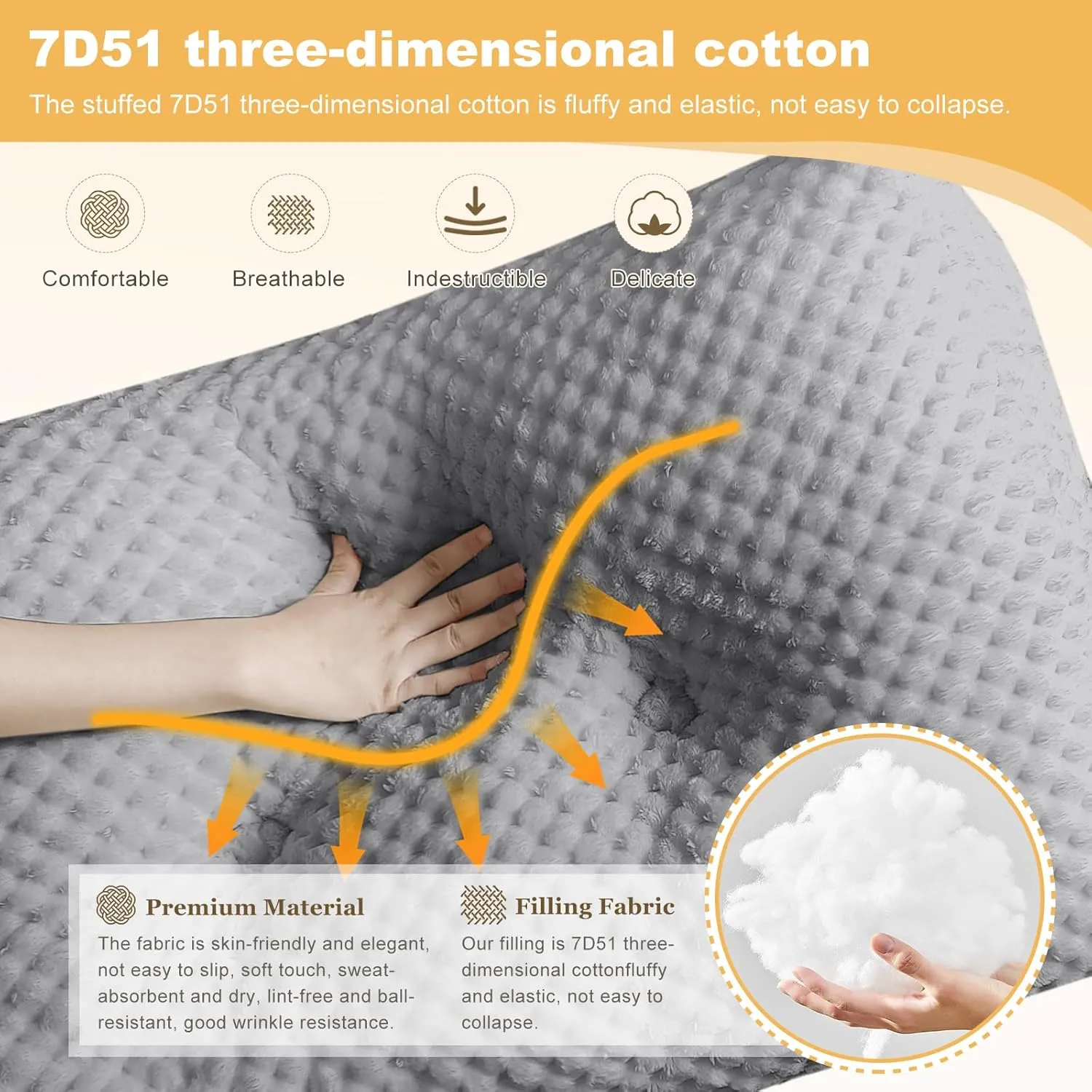Large Triangular Headboard Wedge Pillow Soft and Supportive Headboard Backrest Positioning Support Bolster Cushion, Bed Wedge Pillow with Removable Cover(Light Gray,Queen,59x8x20inch)