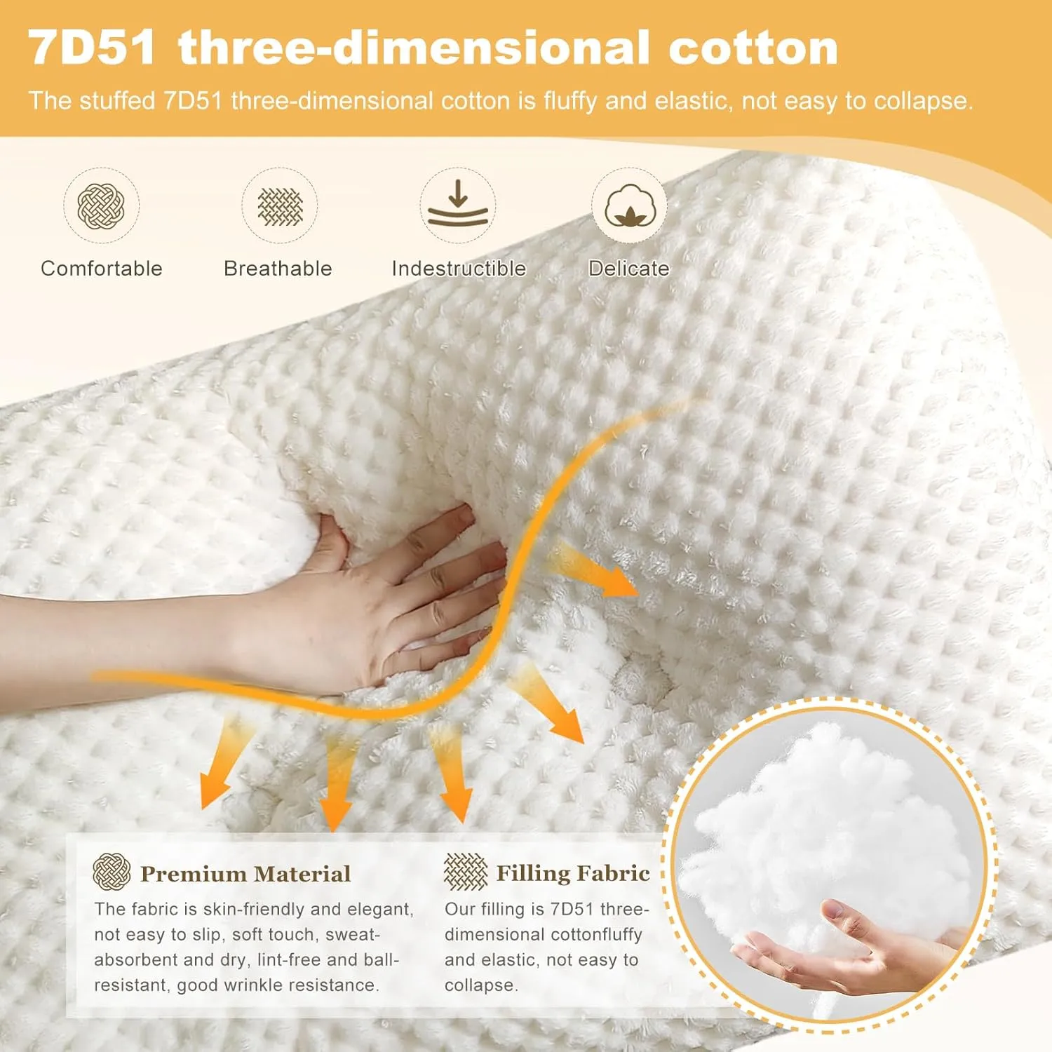 Large Triangular Headboard Wedge Pillow Soft and Supportive Headboard Backrest Positioning Support Bolster Cushion, Bed Wedge Pillow with Removable Cover(White,Queen,59x8x20inch)