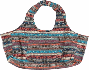 Large Yoga Mat Tote Sling Carrier with Pockets, Bohemian Style Vintage Canvas Yoga Mat Bag Multipurpose Oversized Gym Bag Fits Most Size Mats