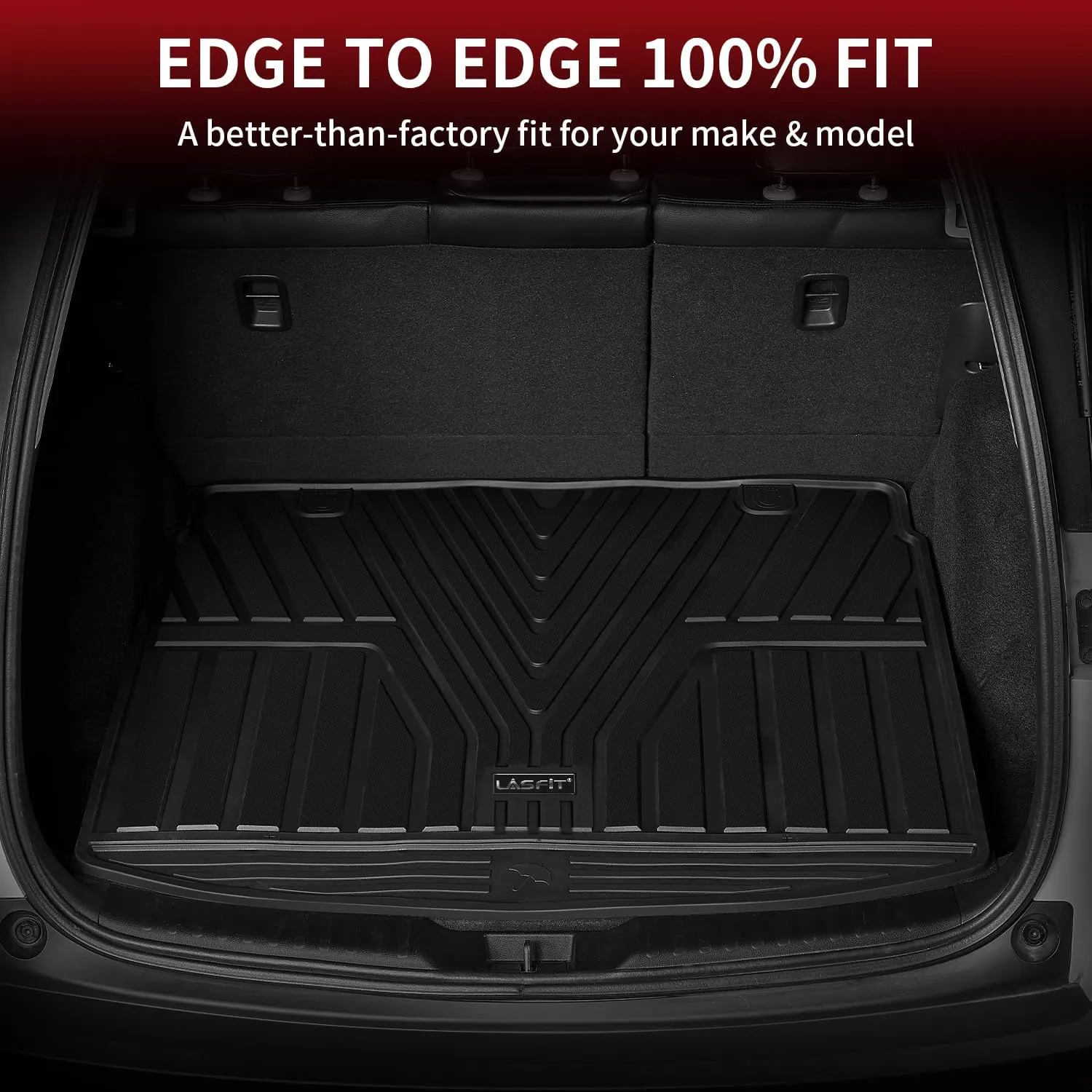LASFIT Floor Mats for Honda CR-V 2023-2025 (Include CR-V FCEV & Hybrid Models) All Weather Protection TPE Car Liners, 1st & 2nd Row Black