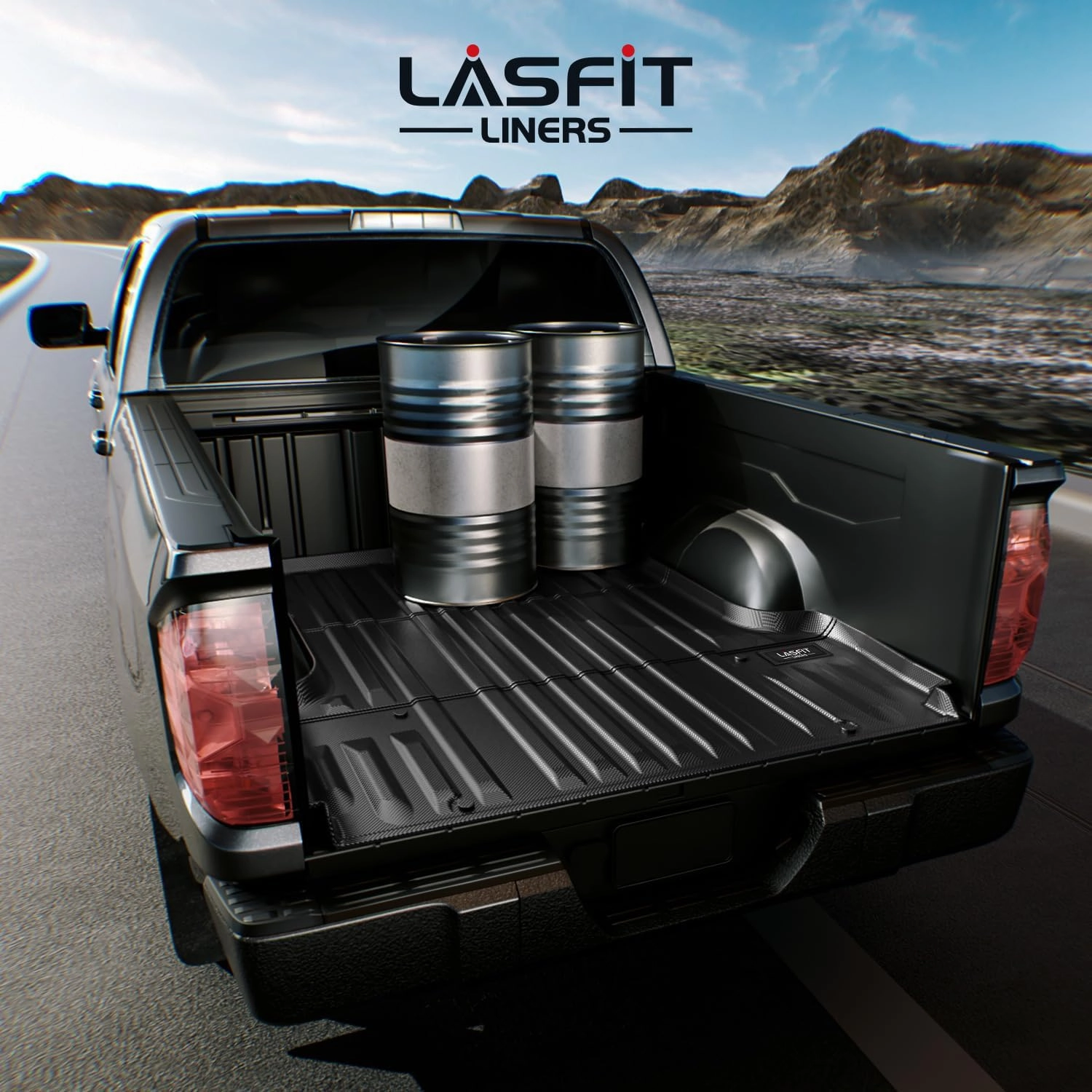 LASFIT Bed Mat for Toyota Tundra 2007-2021 Truck Bed Mat(5.5FT) All Weather 5.5 FT Car Bed Liner for Tundra Trunk Mat&Cargo Liner, Black
