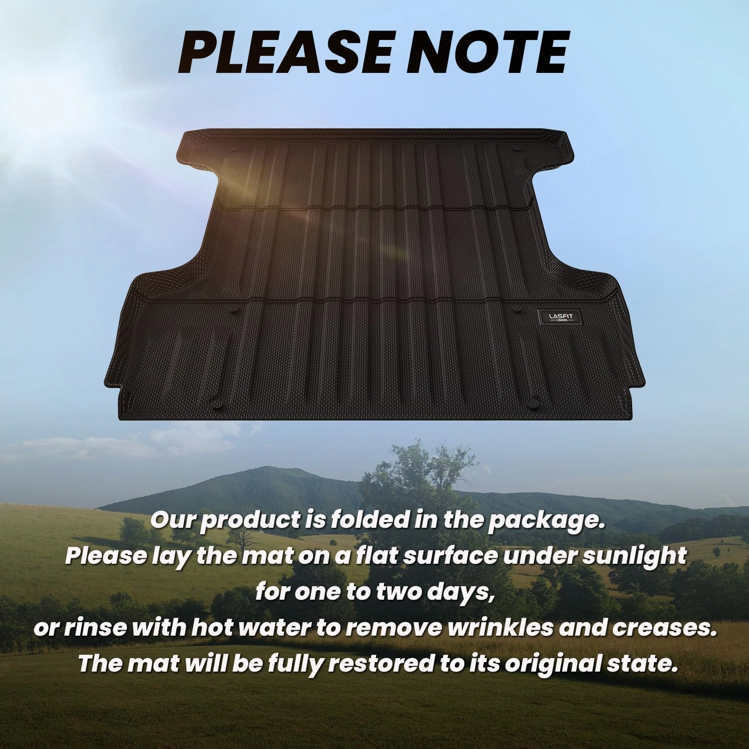LASFIT Bed Mat for Toyota Tundra 2007-2021 Truck Bed Mat(5.5FT) All Weather 5.5 FT Car Bed Liner for Tundra Trunk Mat&Cargo Liner, Black