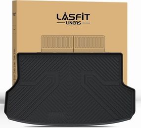 LASFIT Cargo Mat for Subaru Forester 2024 2023 2022 2021 2020 2019, All Weather TPE Custom Fit Easy Clean Durable No-Curling Trunk Mat for Forester 2019-2024 Cargo Liner,Black