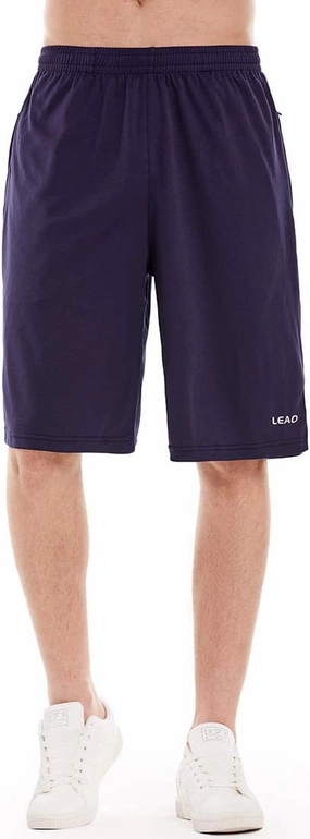 LEAO Men's Basketball Shorts with Zipper Pockets Quick Dry Loose-fit Sports Workout Running Shorts
