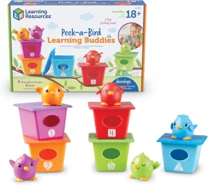 Learning Resources Peek-a-Bird Learning Buddies - 15 Pieces, Age 18 Months  Toddler Learning Activities, Preschool Toys, Educational Toy for Color Teaching