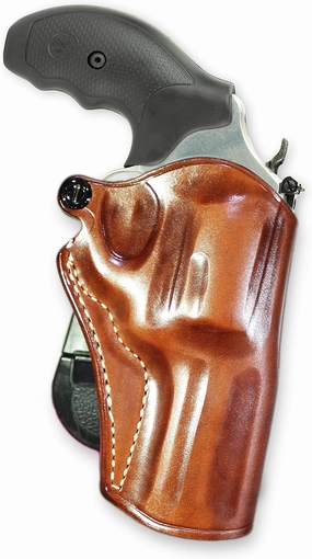 Leather OWB Paddle Holster Open Top Fits, ROHM RG-23 .22 LR 3.5" Barrel, Right Hand Draw #1656#