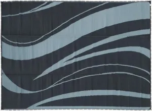 LED Illuminated RV Patio Mat, Wave Design, 9’ x 12’