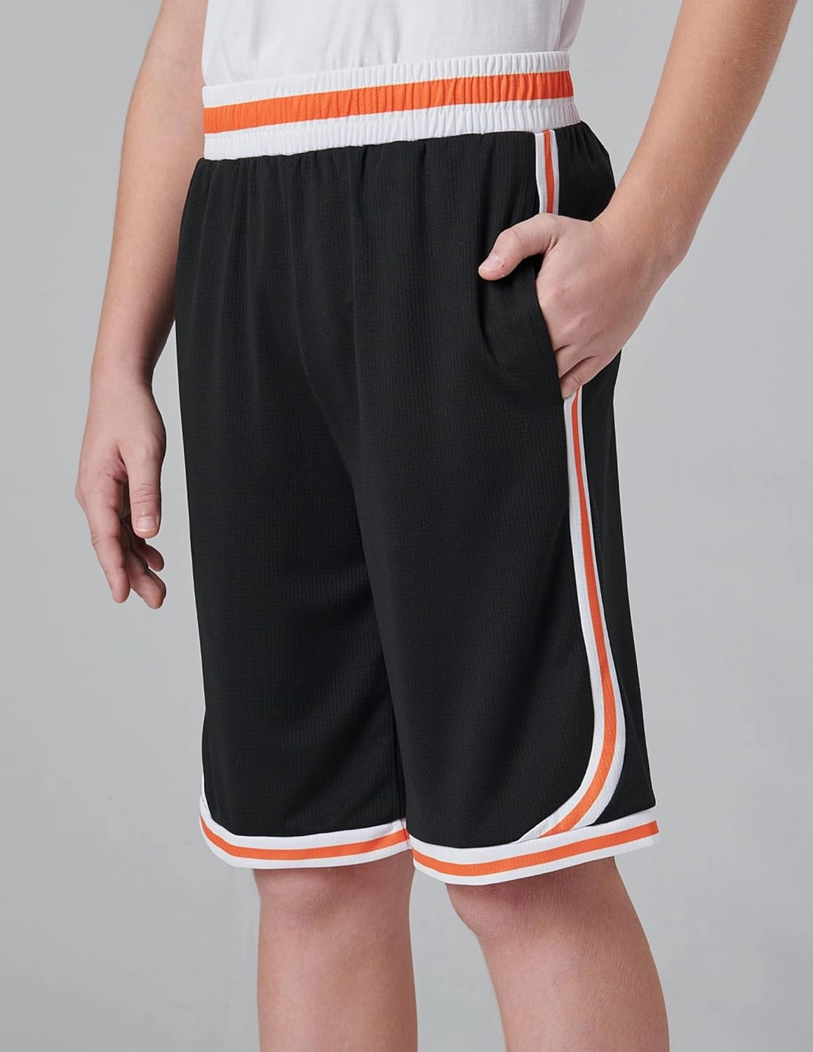 Liberty Imports 5 Pack Big Boys Youth Athletic Mesh Basketball Shorts with Pockets Quick Dry Activewear