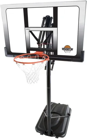 Lifetime 71286 XL Portable Basketball System, 52 Inch Shatterproof Backboard Clear