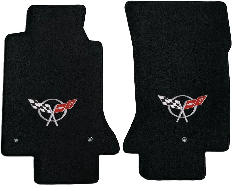 Lloyd Mats 600016 Fits Corvette 1997-2004 2 Piece Black Ultimat C5 Logo Mat