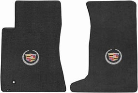 Lloyd Mats 2 Piece Velourtex Ebony Carpet Floor Mats w/Cadillac Logo Compatible with Cadillac CTS AWD Coupe (2011-2015)
