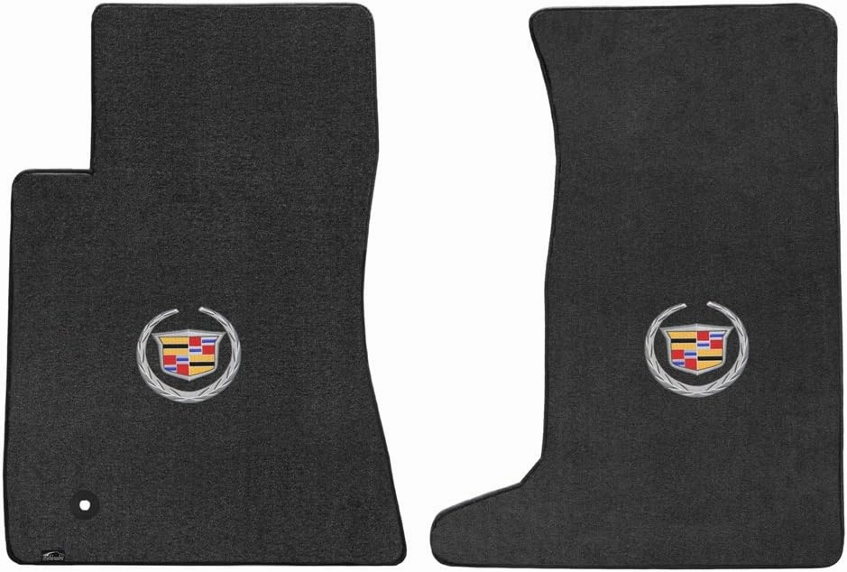 Lloyd Mats 2 Piece Velourtex Ebony Carpet Floor Mats w/Cadillac Logo Compatible with Cadillac CTS AWD Coupe (2011-2015)