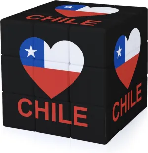 Love Chile Funny 3x3x3 Cube Smooth Lightweight Puzzle for Adult Graphic Printing Travel