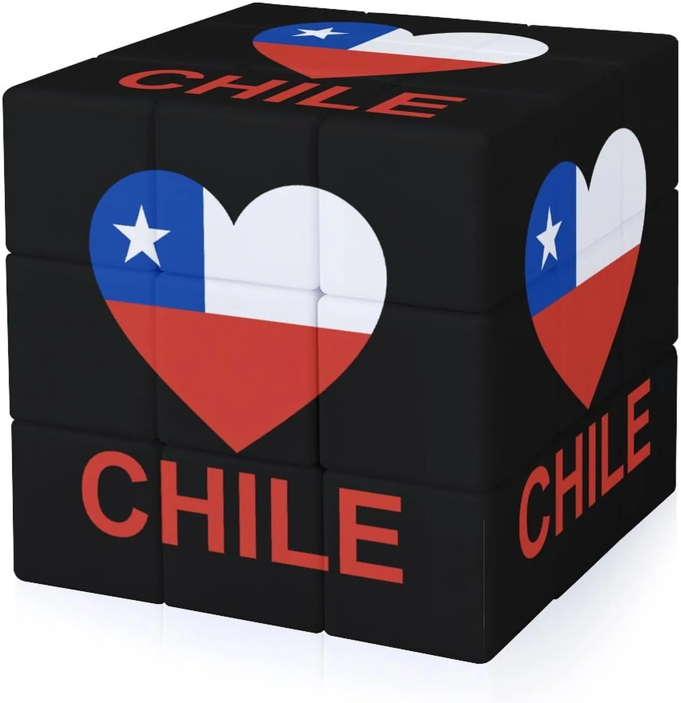 Love Chile Funny 3x3x3 Cube Smooth Lightweight Puzzle for Adult Graphic Printing Travel
