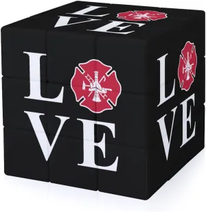 Love Firefighter Funny 3x3x3 Cube Smooth Lightweight Puzzle for Adult Graphic Printing Travel