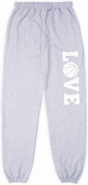 Love Basketball Sweatpants | Basketball Apparel by ChalkTalk Sports | Multiple Colors | Youth and Adult Sizes