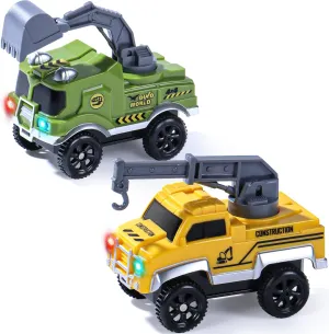 Magic Tracks Cars Only Replacement Flex Track Race Cars for Kids, Race Track Glow in The Dark, Led Light Magic Race Toys Compatible with Most Race Track for 3-Year Old Toddler Easter Egg Fillers