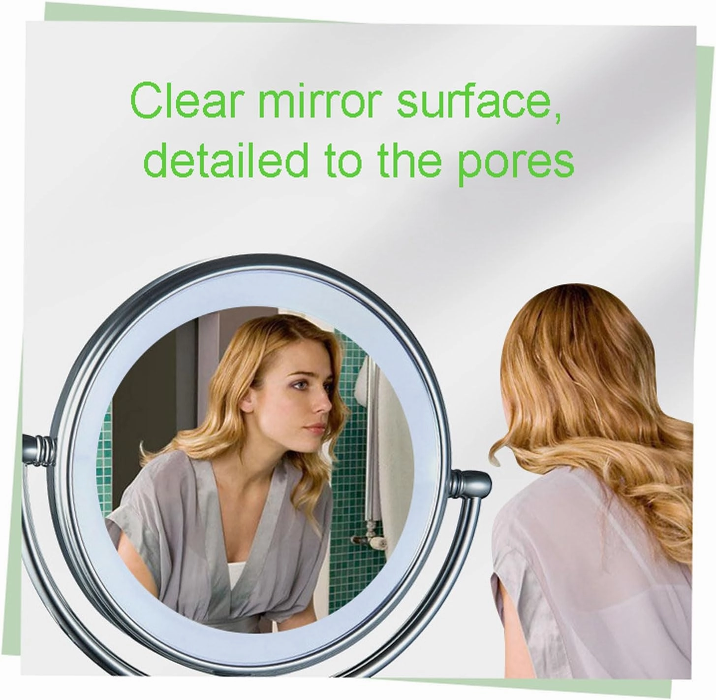 Makeup Mirror with Lights and Magnification Wall Mounted, Makeup Vanity Mirror with Led Lights, Cosmetic Mirror Extend and Fold, Bathroom Shaving Mirror