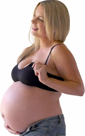 Mamaway Breezy Seamless Nursing Maternity Wireless Bra with Fixed Padding, Odorless, Stretchy for Pregnancy, Breastfeeding