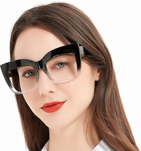 MARE AZZURO Oversized Reading Glasses Women Large Square Readers 1.0 1.25 1.5 1.75 2.0 2.25 2.5 2.75 3.0 3.5 4.0 5.0 6.0